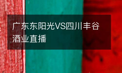 廣東東陽(yáng)光VS四川豐谷酒業(yè)直播